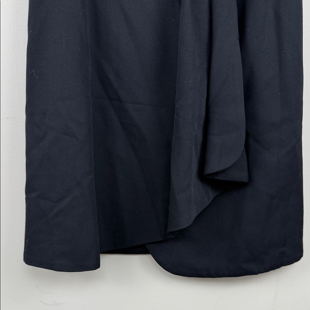 VTG SAINT LAURENT rive gauche wool Elegant Black Women's wrap Skirt 38 - Picture 4 of 13
